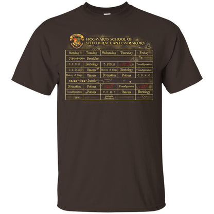 Harry's Schedule Harry Potter Shirt Dark Chocolate S 