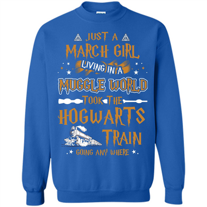 Harry Potter T-shirt Just A March Girl Living In A Muggle World   