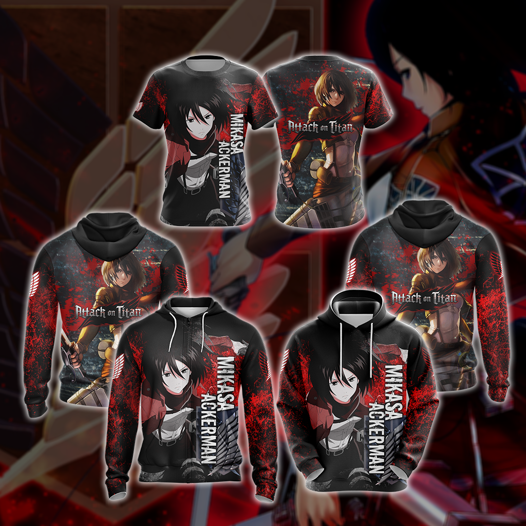 Attack on Titan - Mikasa Ackerman New Unisex 3D T-shirt   