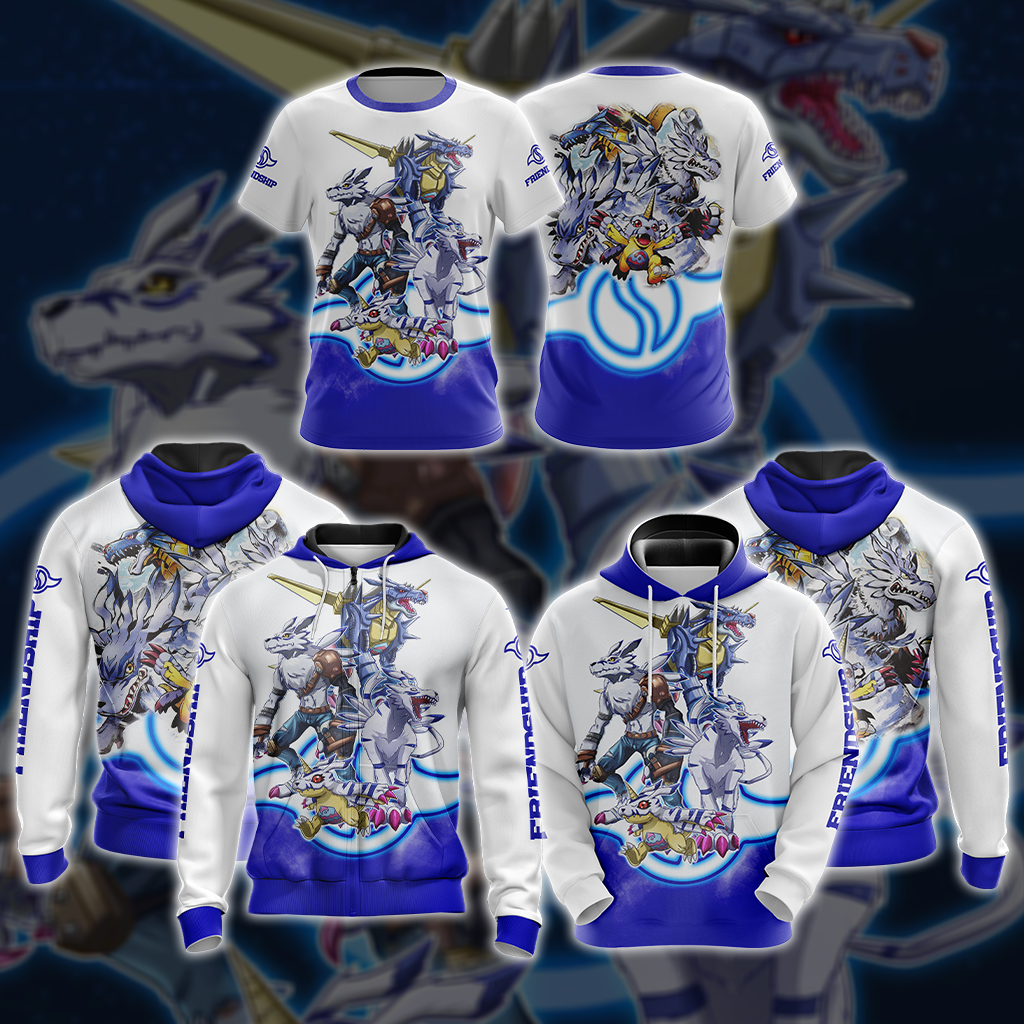 Digimon Gabumon Evolution Unisex 3D T-shirt
