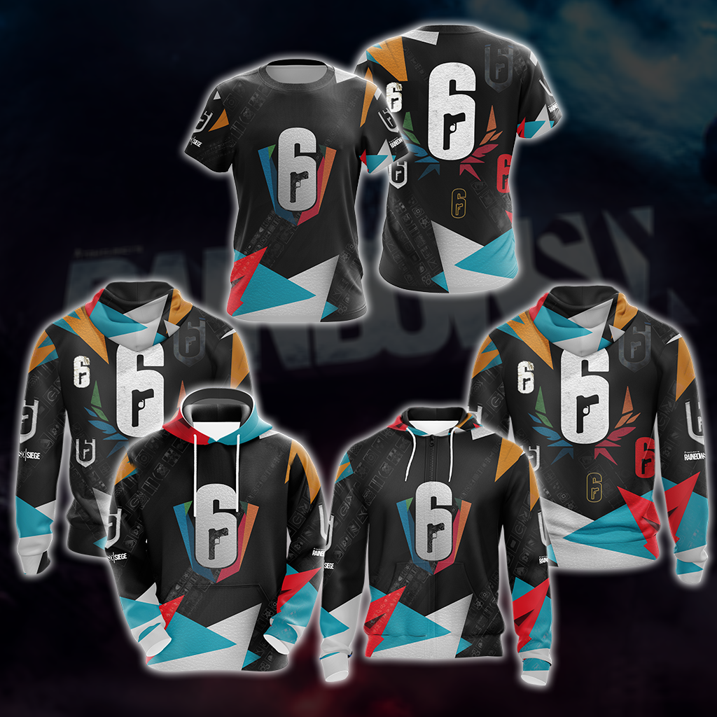 Tom Clancy's Rainbow Six Siege Video Game All Over Print T-shirt Tank Top Zip Hoodie Pullover Hoodie   
