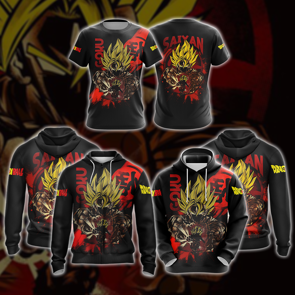 Dragon Ball Son Goku Super Saiyan Unisex 3D T-shirt   