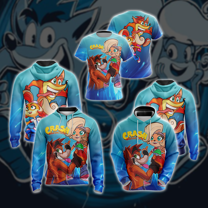 Crash Bandicoot - Crash and Coco Unisex 3D T-shirt   