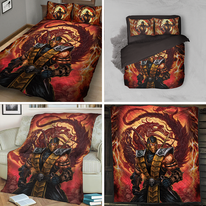 Mortal Kombat Scorpio 3D Throw Blanket   