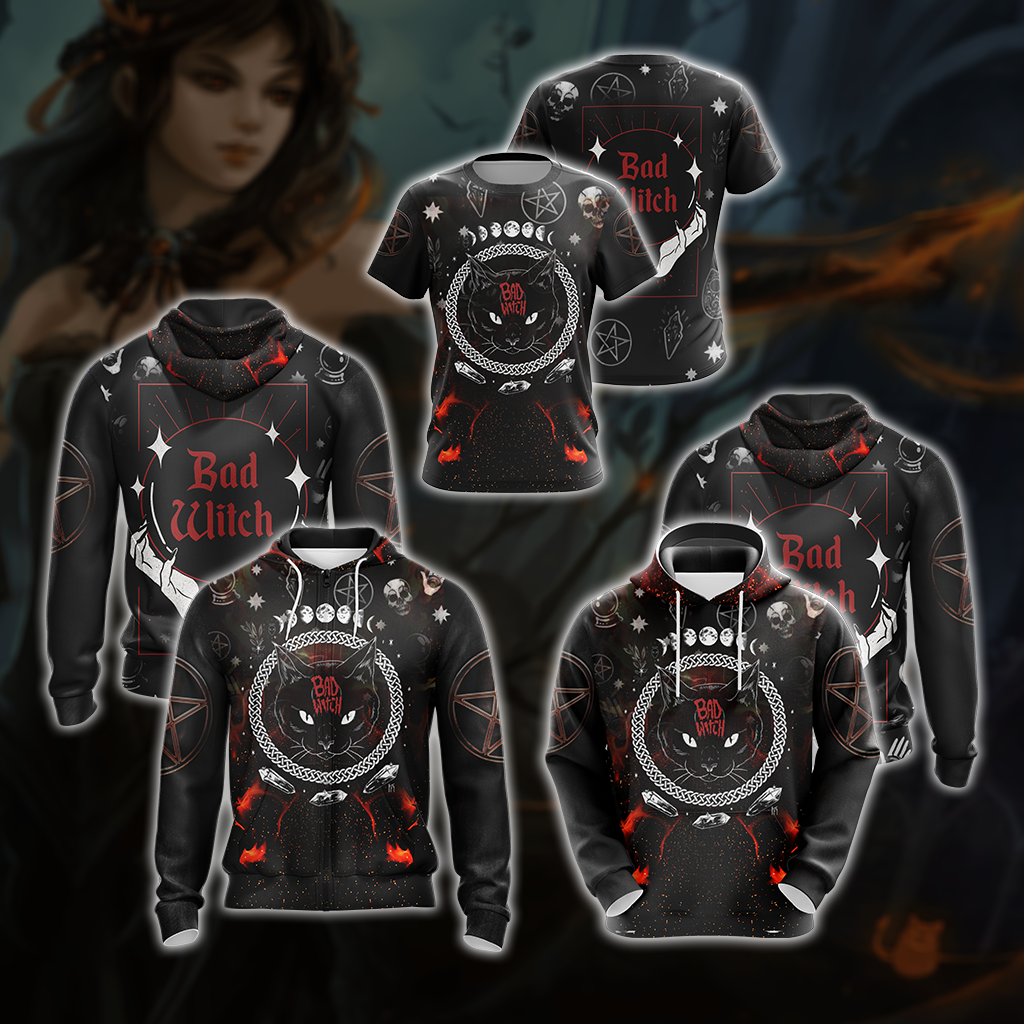 Bad Witch Unisex 3D T-shirt   