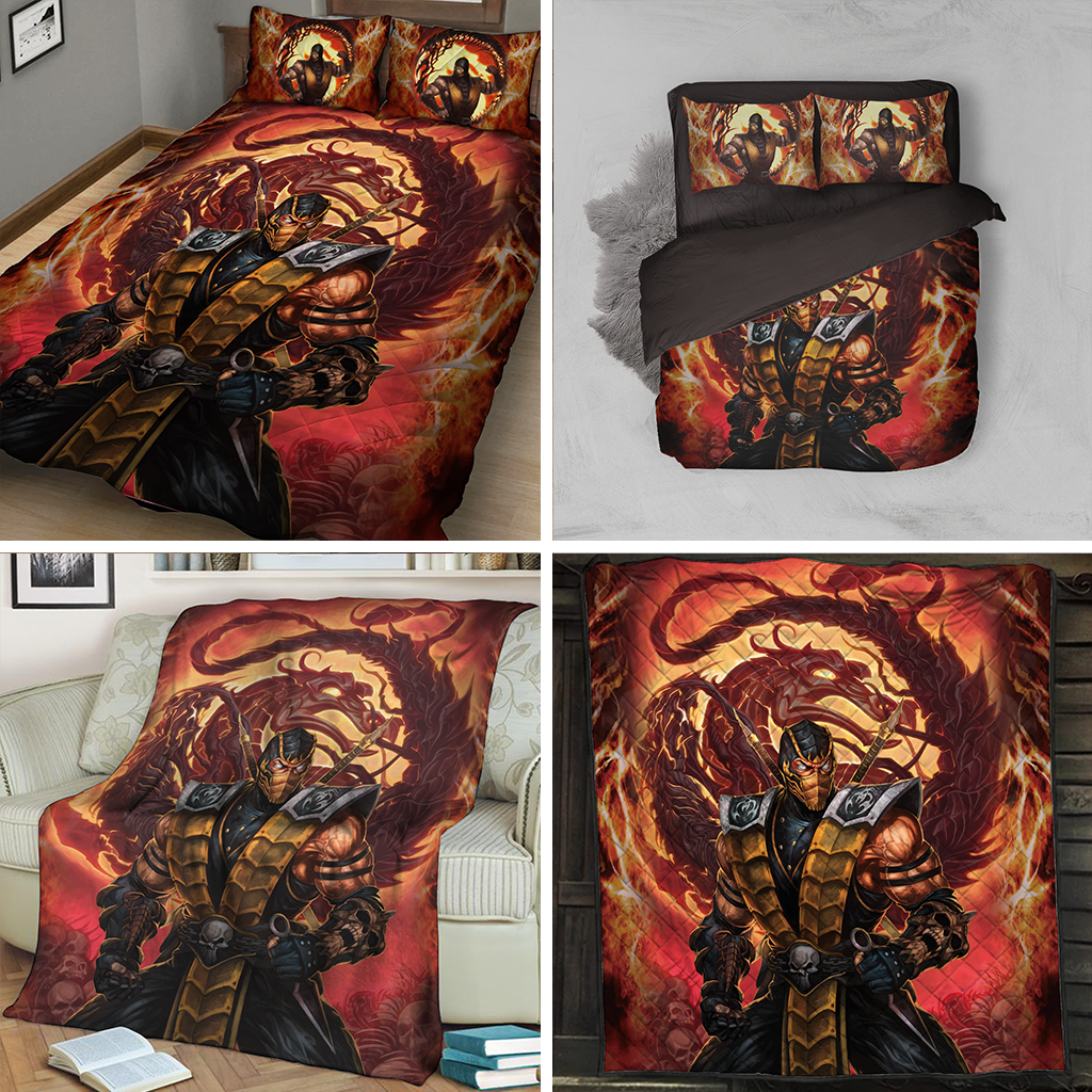 Mortal Kombat Scorpio 3D Quilt Set   