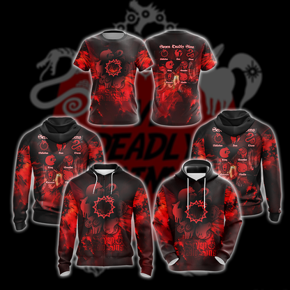 The Seven Deadly Sins Unisex 3D T-shirt   