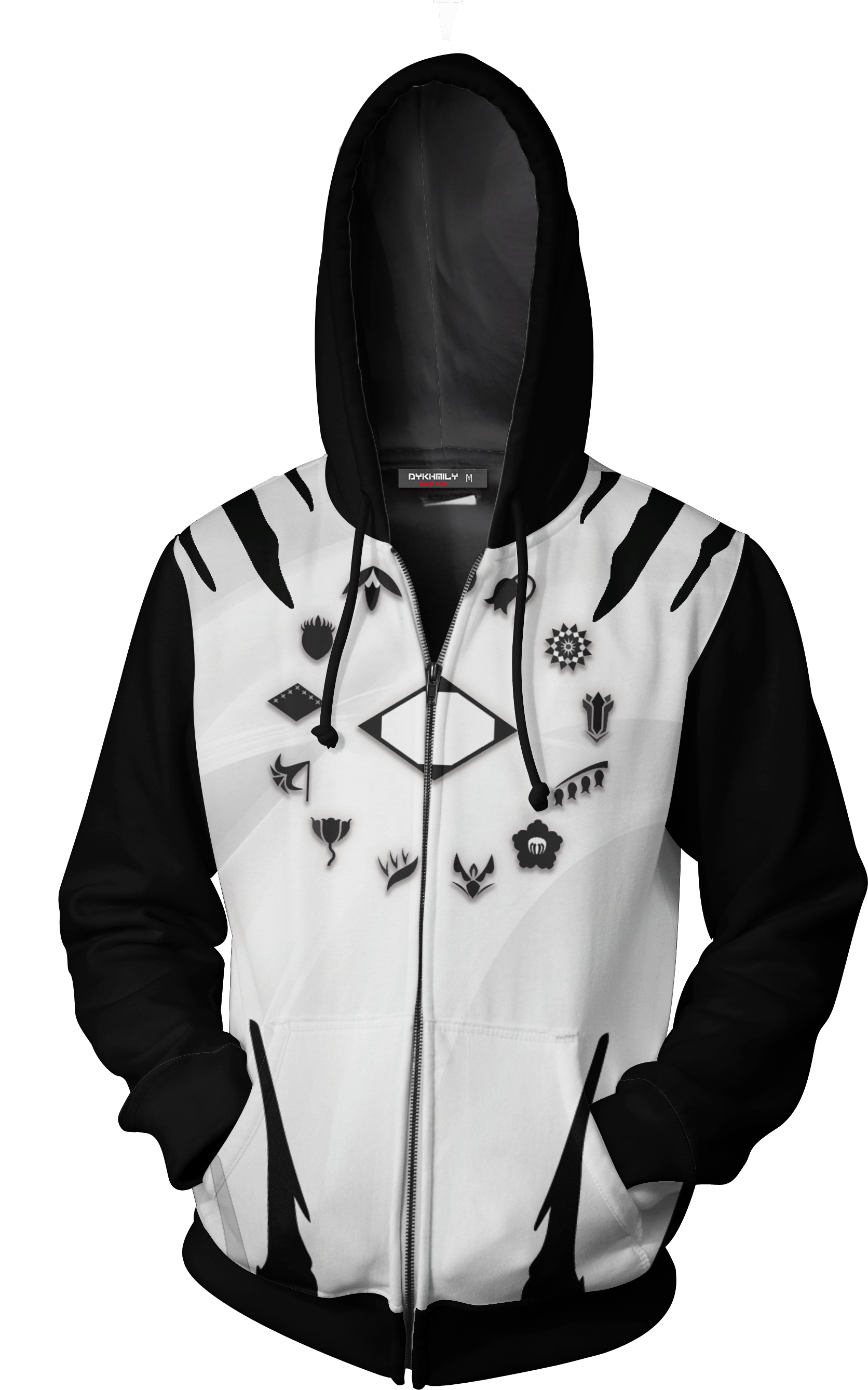Bleach Division Symbol Unisex Zip Up Hoodie Jacket   