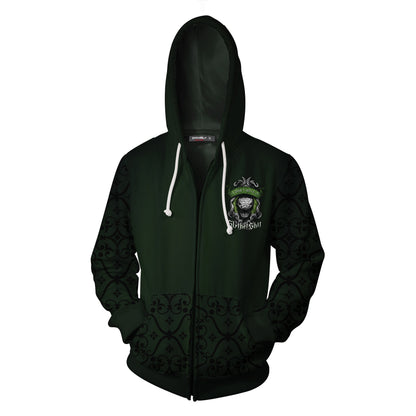 I Don't Give A SlytherShit Harry Potter 3D Zip Up Hoodie   