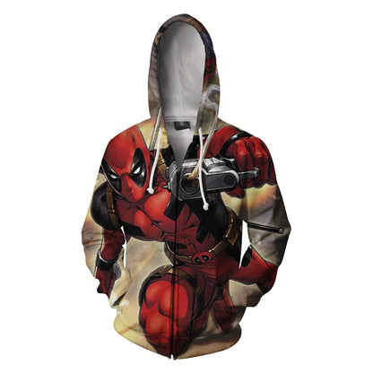 Deadpool Zip Up Hoodie Jacket   