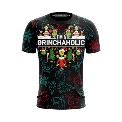 I'm A Grinchaholic Christmas Unisex 3D T-shirt   