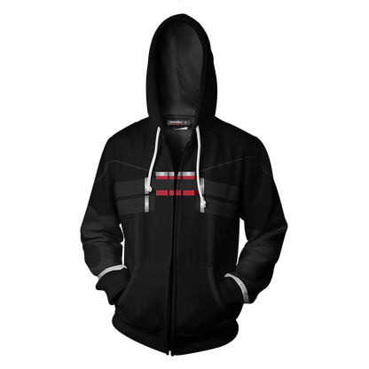 Overwatch Reaper Cosplay Zip Up Hoodie Jacket   