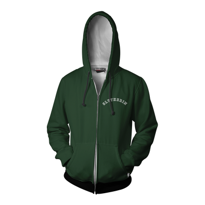 Quidditch Champion Slytherin Team Harry Potter Zip Up Hoodie   