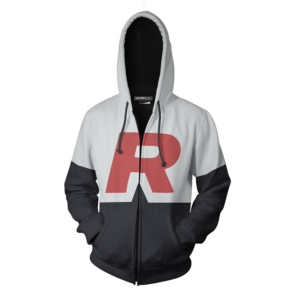 Pokemon Rocket Team Zip Up Hoodie Jacket   
