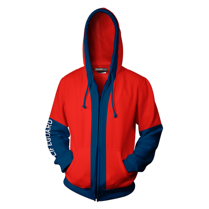 Baywatch Cosplay Zip Up Hoodie Jacket   