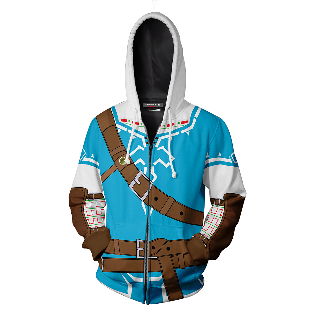 The Legend of Zelda: Breath of the Wild Link Cosplay Zip Up Hoodie   