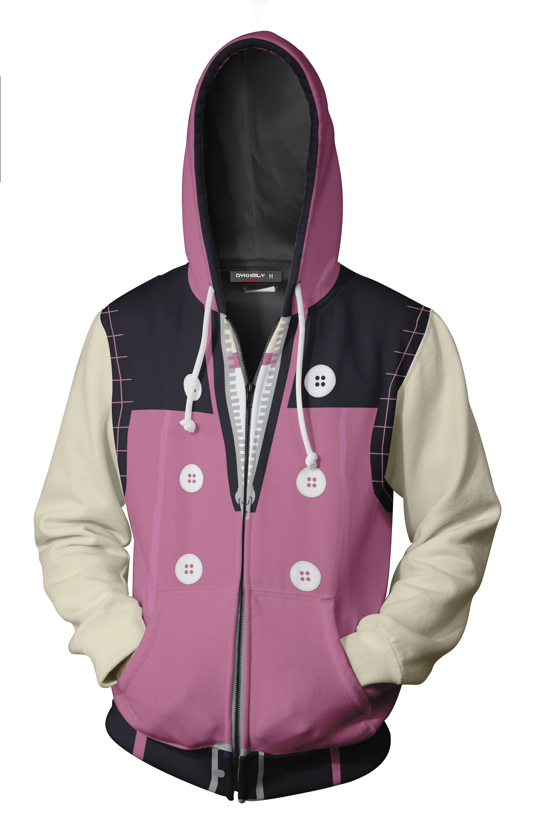 Kingdom Hearts III Kairi Cosplay Zip Up Hoodie Jacket   