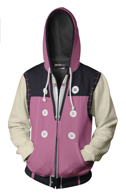 Kingdom Hearts III Kairi Cosplay Zip Up Hoodie Jacket   