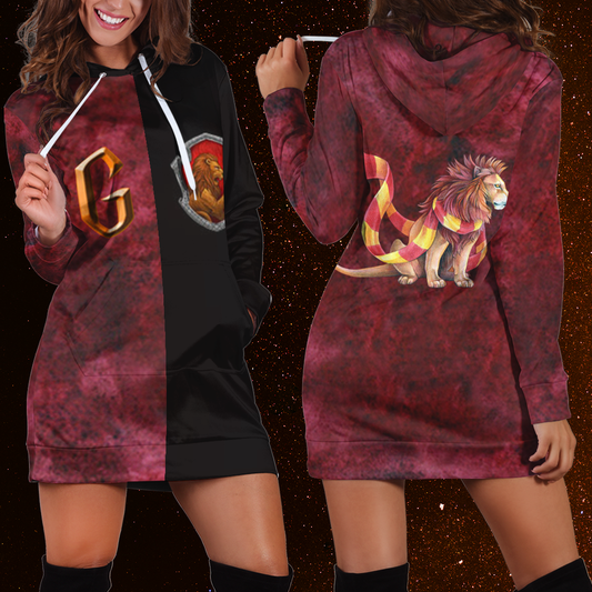 The Gryffindor Lion Hogwarts Harry Potter 3D Hoodie Dress XS  