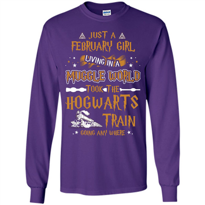 Harry Potter T-shirt Just A February Girl Living In A Muggle World   