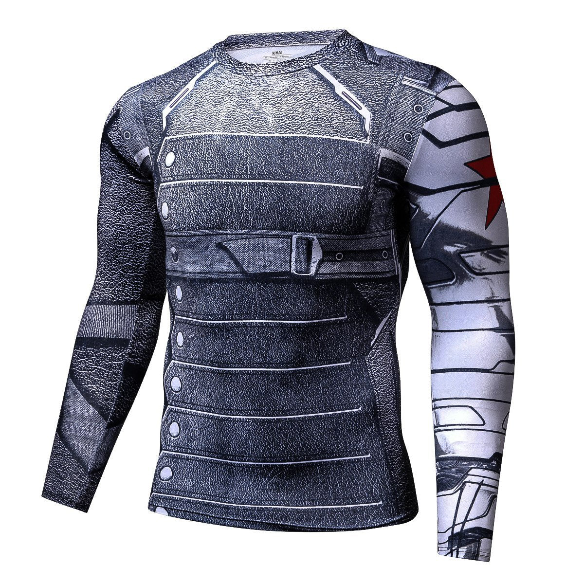 Captain America: The Winter Soldier Bucky Barnes Cosplay Long Sleeve Compression T-shirt   
