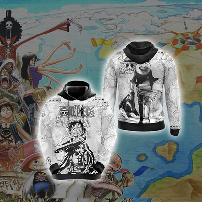 One Piece - Luffy Unisex 3D T-shirt Hoodie S 