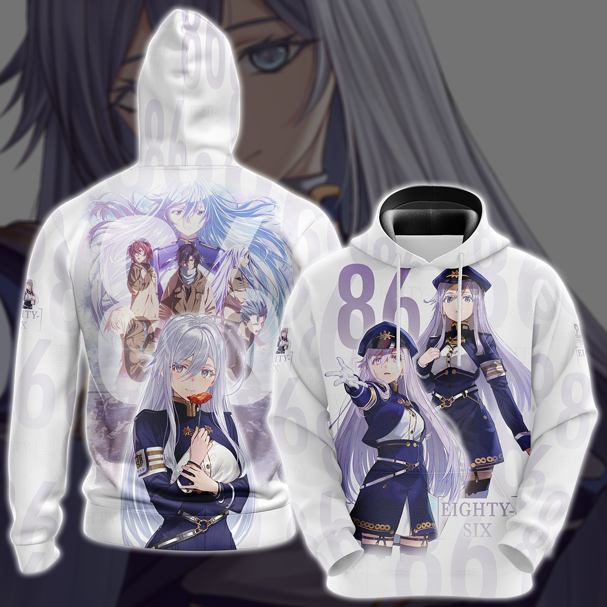 86 Eighty-Six Anime Anime Manga 3D All Over Print T-shirt Tank Top Zip Hoodie Pullover Hoodie Hawaiian Shirt Beach Shorts Jogger Hoodie S 