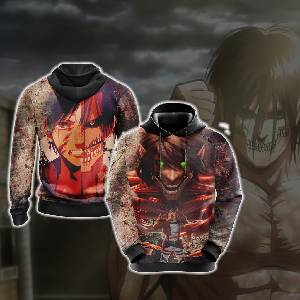 Attack on Titan - Eren Unisex 3D T-shirt Hoodie S 