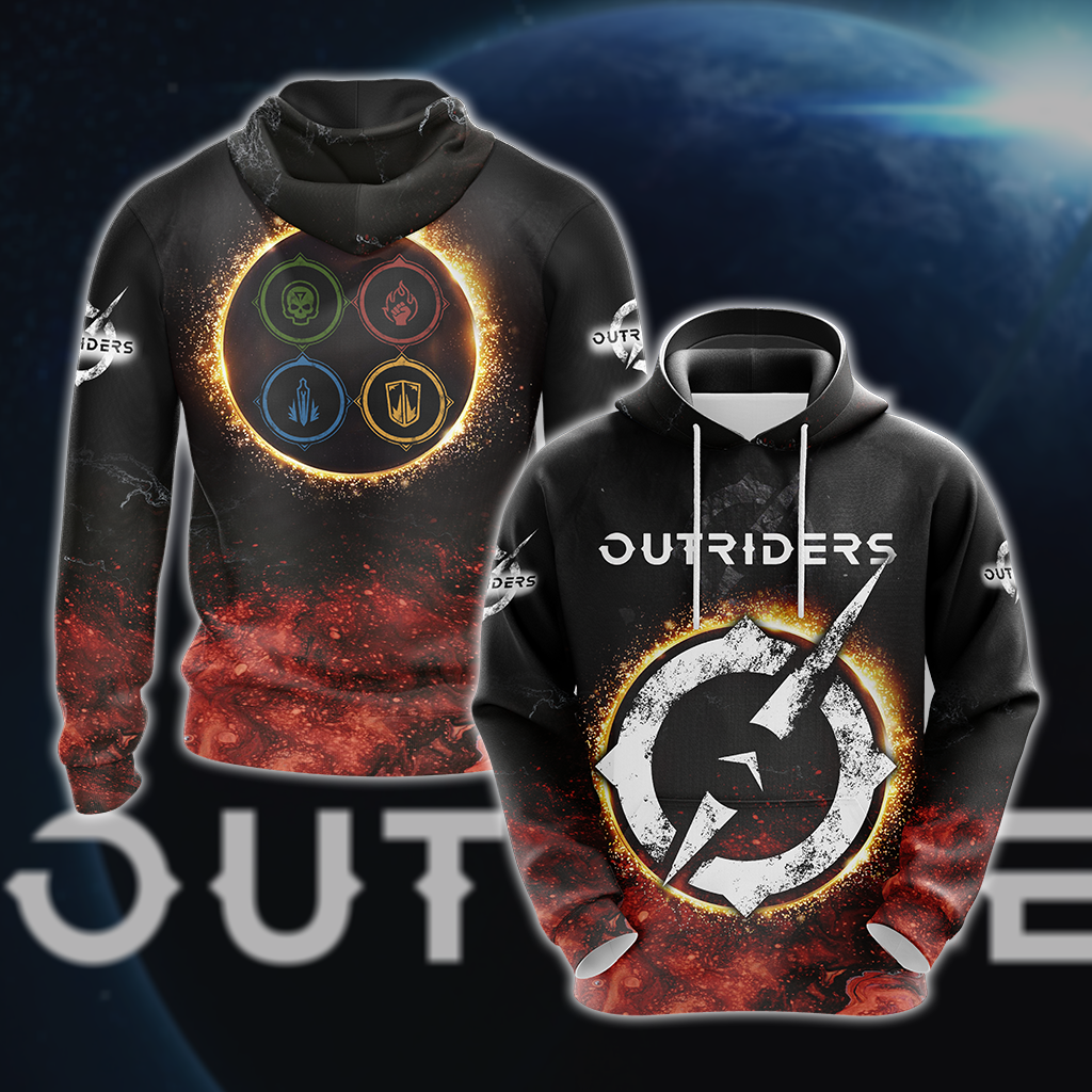 Outriders 3D All Over Print T-shirt Tank Top Zip Hoodie Pullover Hoodie Hawaiian Shirt Beach Shorts Jogger Hoodie S 