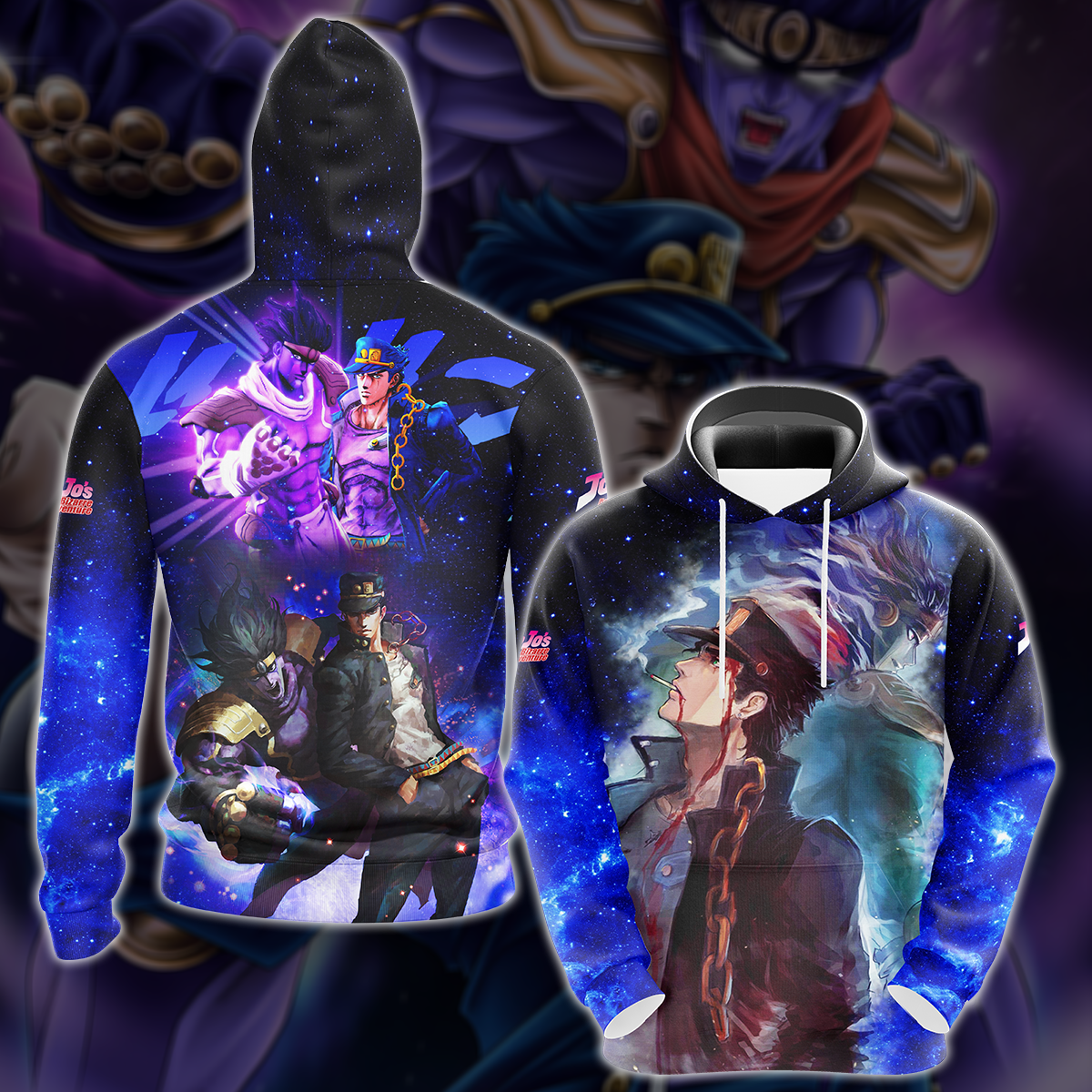 JoJo's Bizarre Adventure Anime 3D All Over Print T-shirt Tank Top Zip Hoodie Pullover Hoodie Hawaiian Shirt Beach Shorts Jogger Hoodie S 