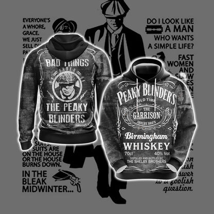 Peaky Blinders I Do Bad Things Unisex 3D T-shirt Hoodie S 