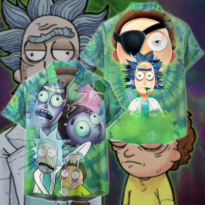 Rick and Morty 3D All Over Print T-shirt Tank Top Zip Hoodie Pullover Hoodie Hawaiian Shirt Beach Shorts Jogger Hawaiian Shirt S 