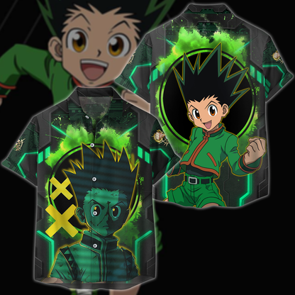Hunter x Hunter Gon 3D All Over Print T-shirt Tank Top Zip Hoodie Pullover Hoodie Hawaiian Shirt Beach Shorts Jogger Hawaiian Shirt S 