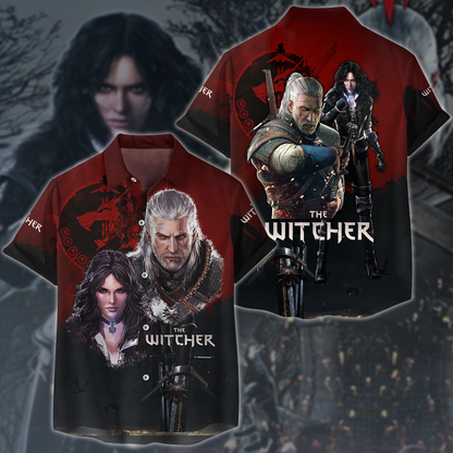 The Witcher Geralt & Yennefer Video Game 3D All Over Printed T-shirt Tank Top Zip Hoodie Pullover Hoodie Hawaiian Shirt Beach Shorts Jogger Hawaiian Shirt S 