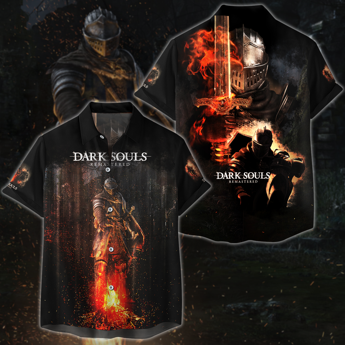 Dark Souls Remastered Video Game 3D All Over Printed T-shirt Tank Top Zip Hoodie Pullover Hoodie Hawaiian Shirt Beach Shorts Jogger Hawaiian Shirt S 