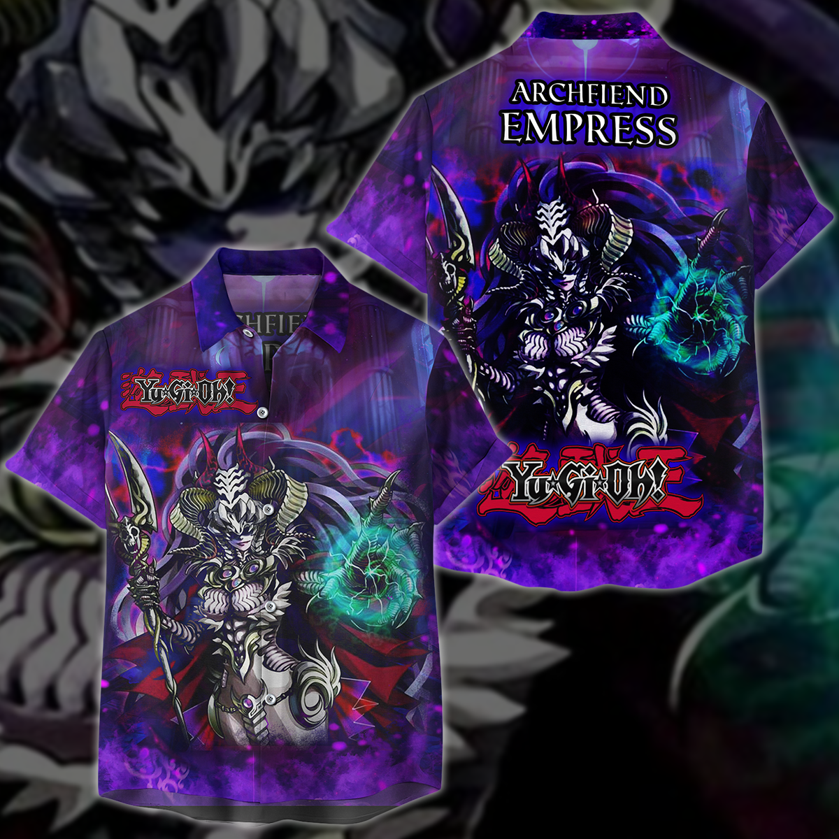 Yu-Gi-Oh! Archfiend Empress Video Game 3D All Over Print T-shirt Tank Top Zip Hoodie Pullover Hoodie Hawaiian Shirt Beach Shorts Jogger Hawaiian Shirt S 
