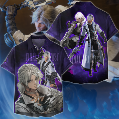 Final Fantasy XIV Thancred Video Game 3D All Over Print T-shirt Tank Top Zip Hoodie Pullover Hoodie Hawaiian Shirt Beach Shorts Jogger Hawaiian Shirt S 