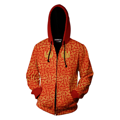 Tekken Heihachi Mishima Cosplay Zip Up Hoodie Jacket   