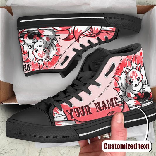 Ninetail fox Spirit-Customized High Top Shoes SIZE 29