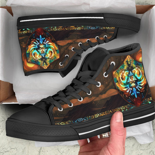 The Legend Of Zelda Link's Awakening Guide High Top Shoes SIZE 29