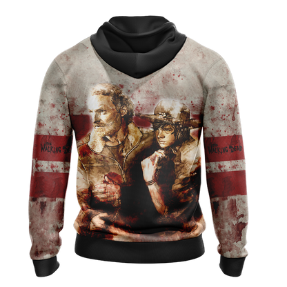 The Walking Dead Rick And Carl Grimes New Unisex 3D T-shirt   