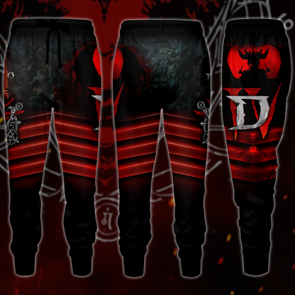 Diablo IV Video Game 3D All Over Printed T-shirt Tank Top Zip Hoodie Pullover Hoodie Hawaiian Shirt Beach Shorts Jogger Joggers S 