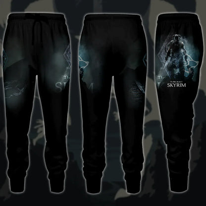 The Elder Scrolls V: Skyrim Video Game 3D All Over Printed T-shirt Tank Top Zip Hoodie Pullover Hoodie Hawaiian Shirt Beach Shorts Jogger Joggers S 