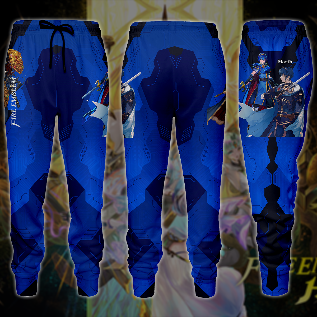 Fire Emblem Marth Video Game 3D All Over Printed T-shirt Tank Top Zip Hoodie Pullover Hoodie Hawaiian Shirt Beach Shorts Jogger Joggers S 