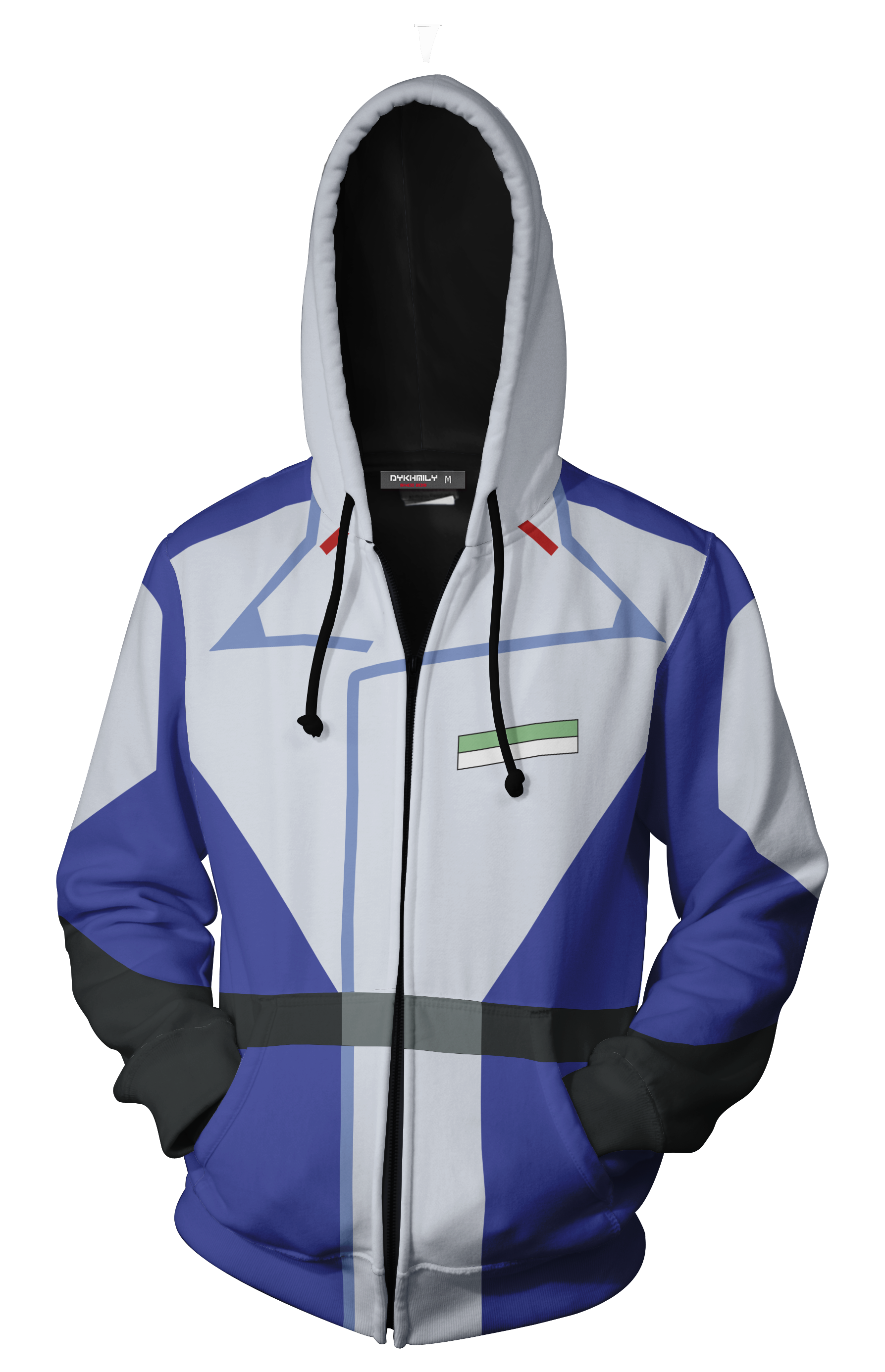 Mobile Suit Gundam Kira Yamato Cosplay Zip Up Hoodie Jacket   