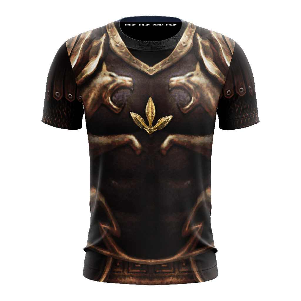 God Of War 2 Kratos Armor Cosplay Unisex 3D T-shirt   