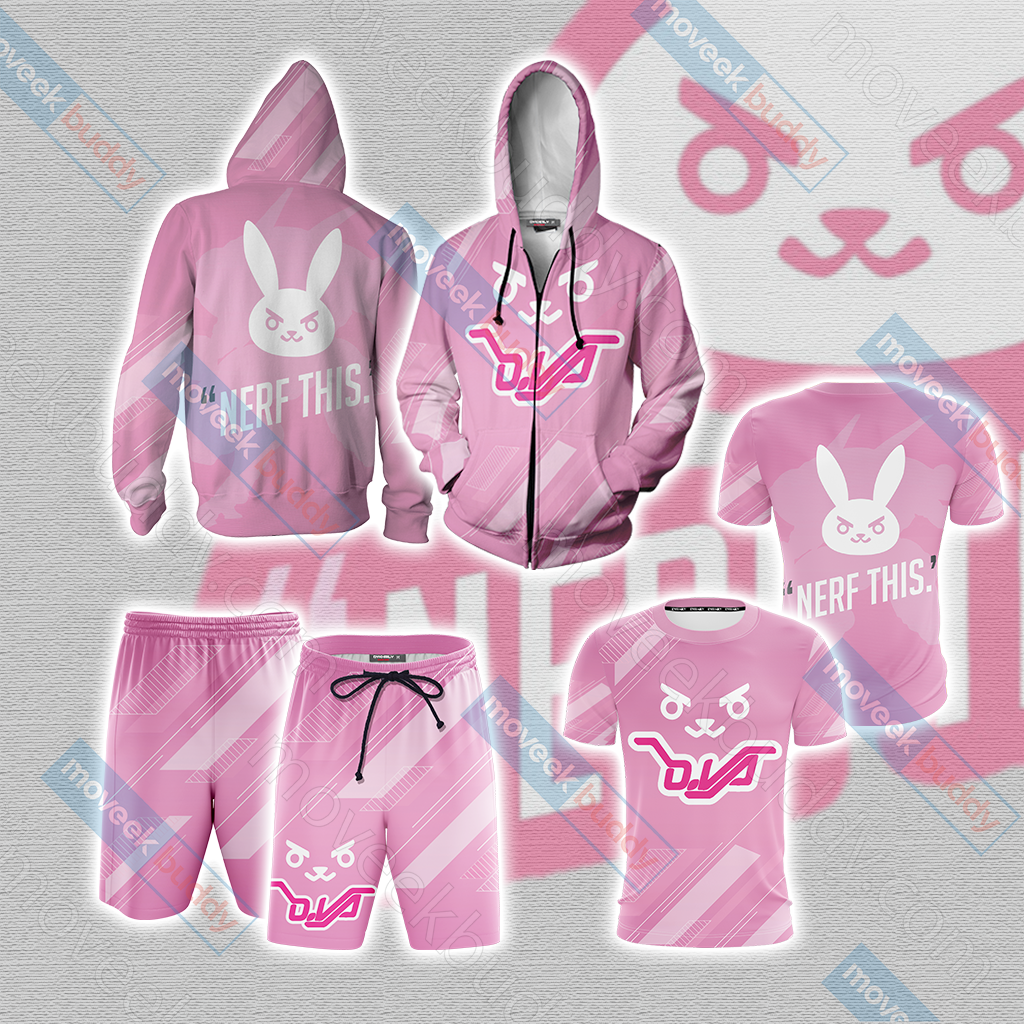 Overwatch D.Va Unisex 3D Beach Shorts   