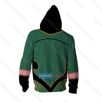 RWBY Team JNPR Lie Ren Cosplay Zip Up Hoodie   