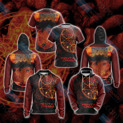 Doom 3 - Pentagram Unisex 3D T-shirt   