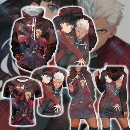 Fate/ Stay Night - Blade And Fate Rin 3D Hoodie Dress   